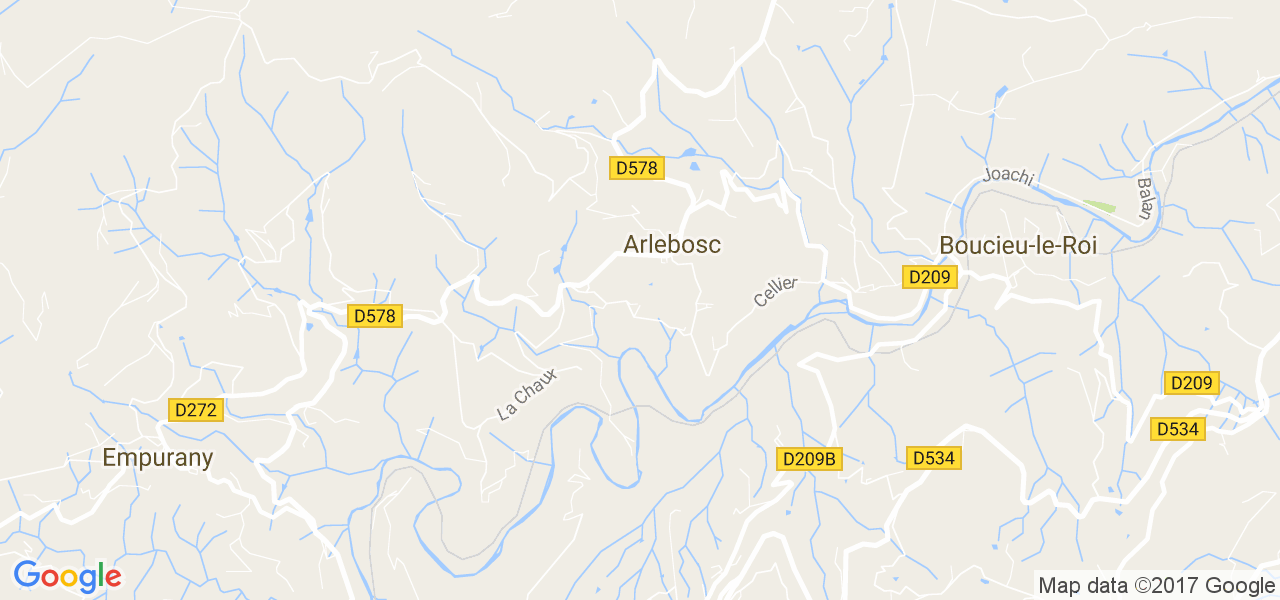 map de la ville de Arlebosc