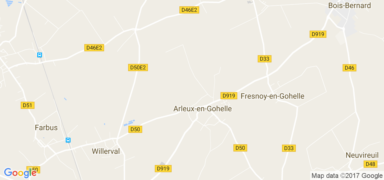 map de la ville de Arleux-en-Gohelle