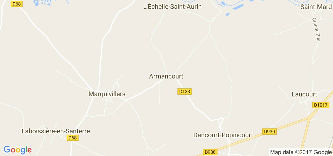 map de la ville de Armancourt