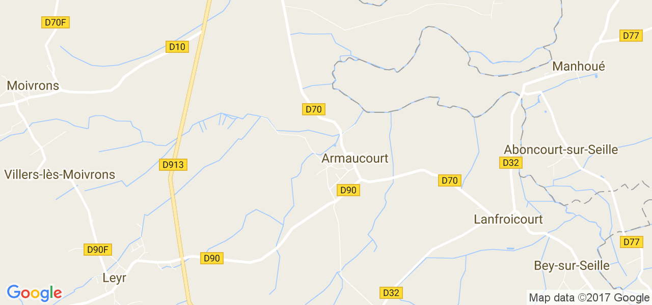 map de la ville de Armaucourt