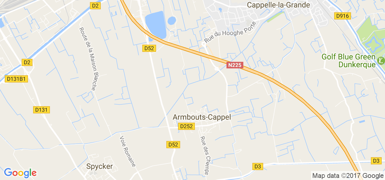 map de la ville de Armbouts-Cappel