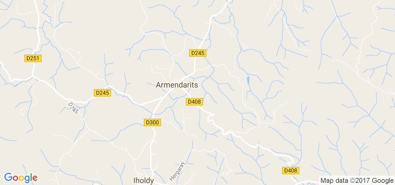 map de la ville de Armendarits