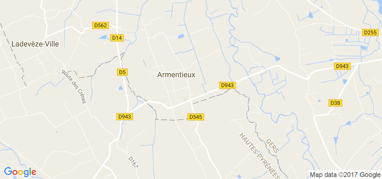 map de la ville de Armentieux