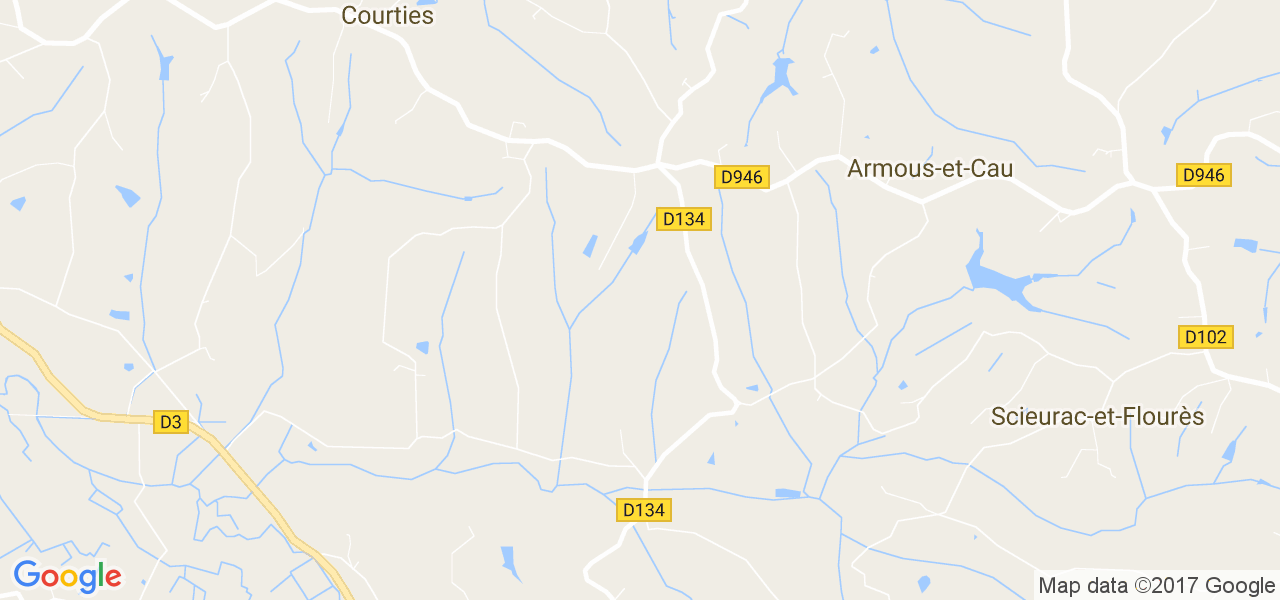 map de la ville de Armous-et-Cau