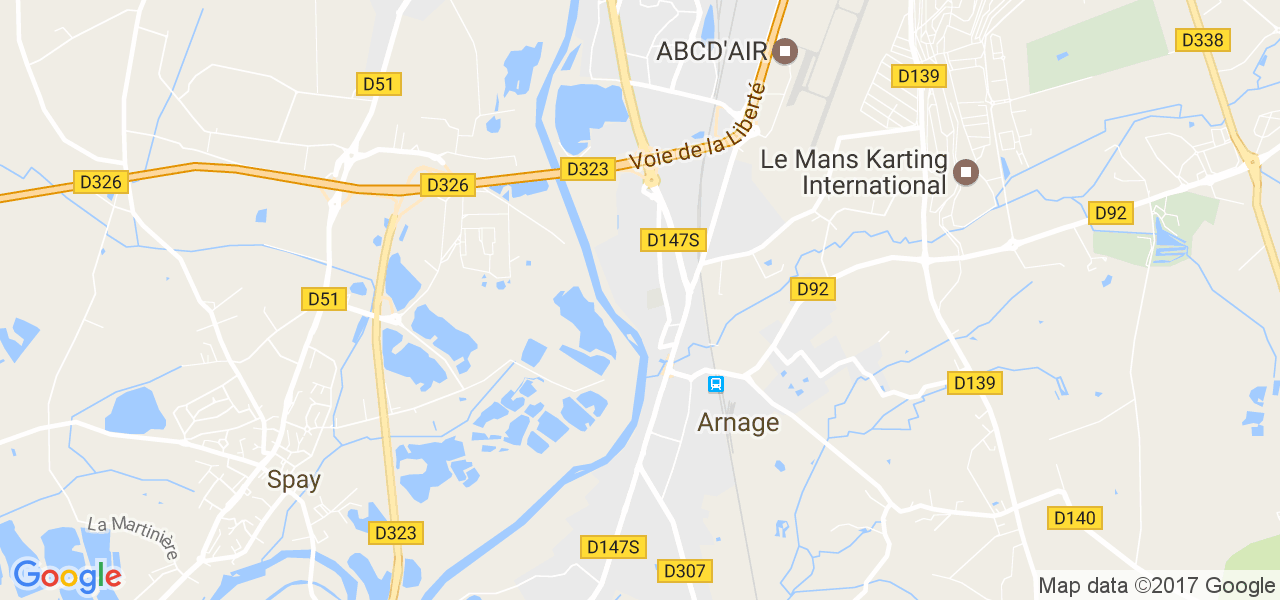 map de la ville de Arnage