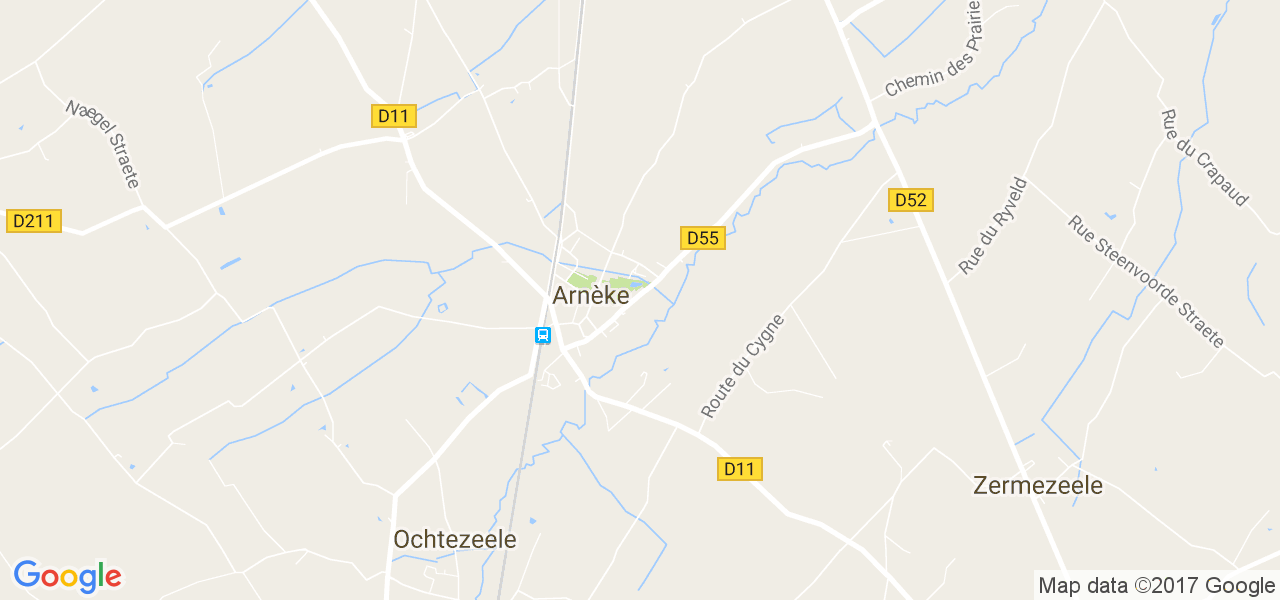 map de la ville de Arnèke