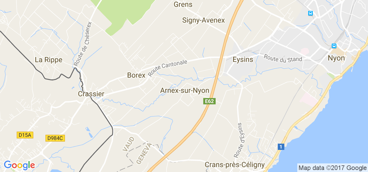 map de la ville de Arnex-sur-Nyon