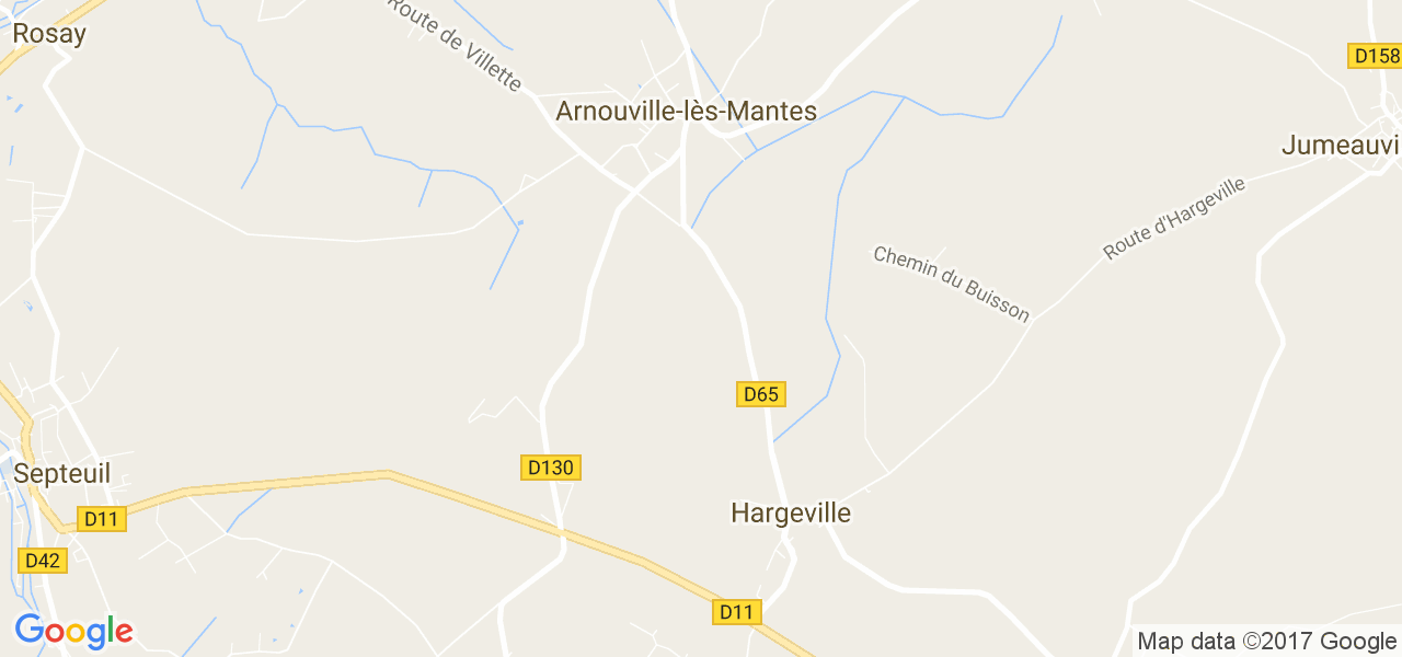 map de la ville de Arnouville-lès-Mantes