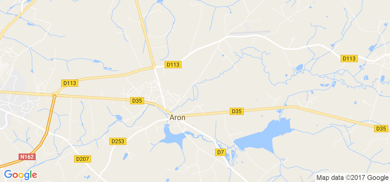 map de la ville de Aron