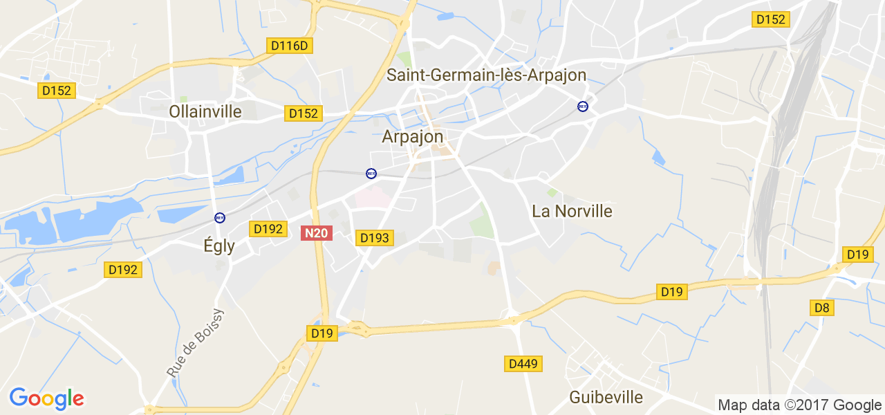 map de la ville de Arpajon