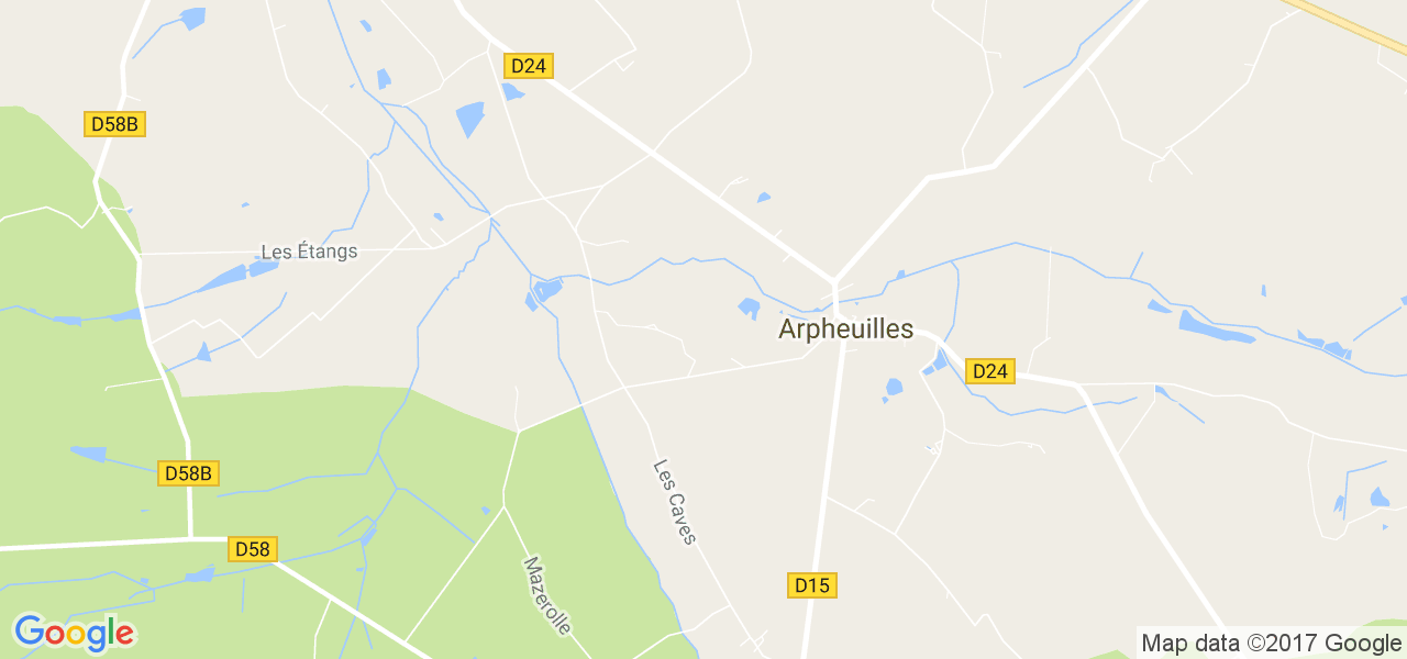 map de la ville de Arpheuilles