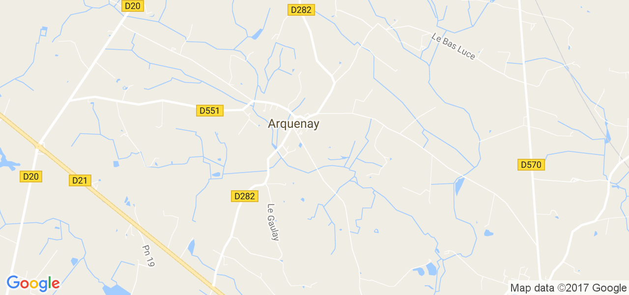 map de la ville de Arquenay