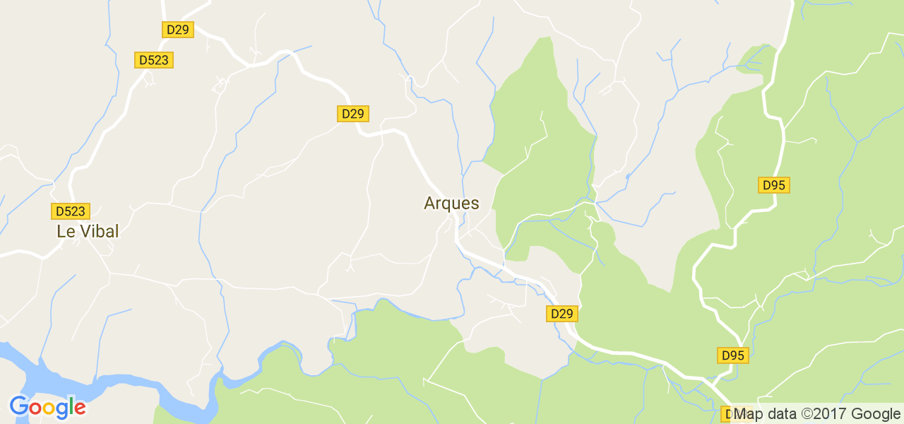 map de la ville de Arques