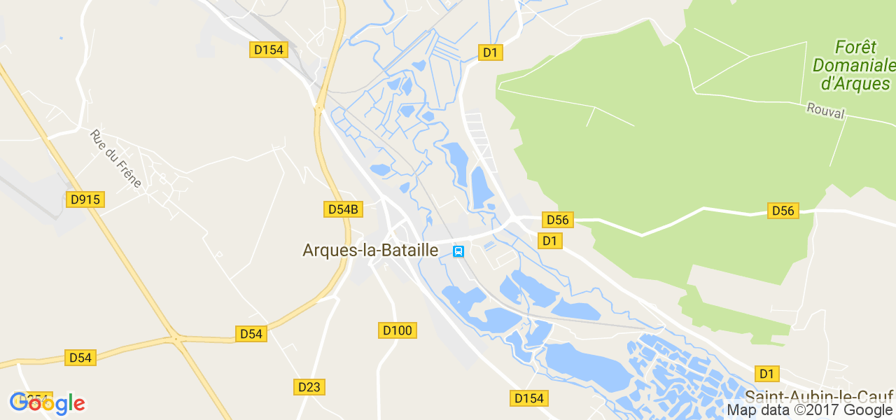 map de la ville de Arques-la-Bataille