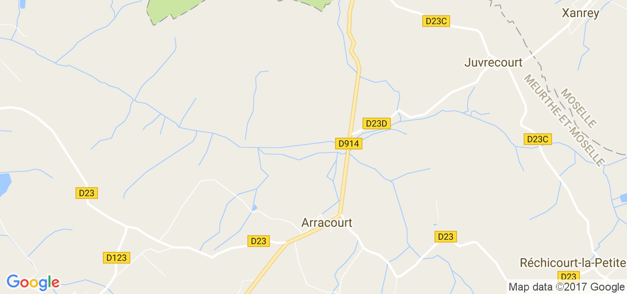 map de la ville de Arracourt