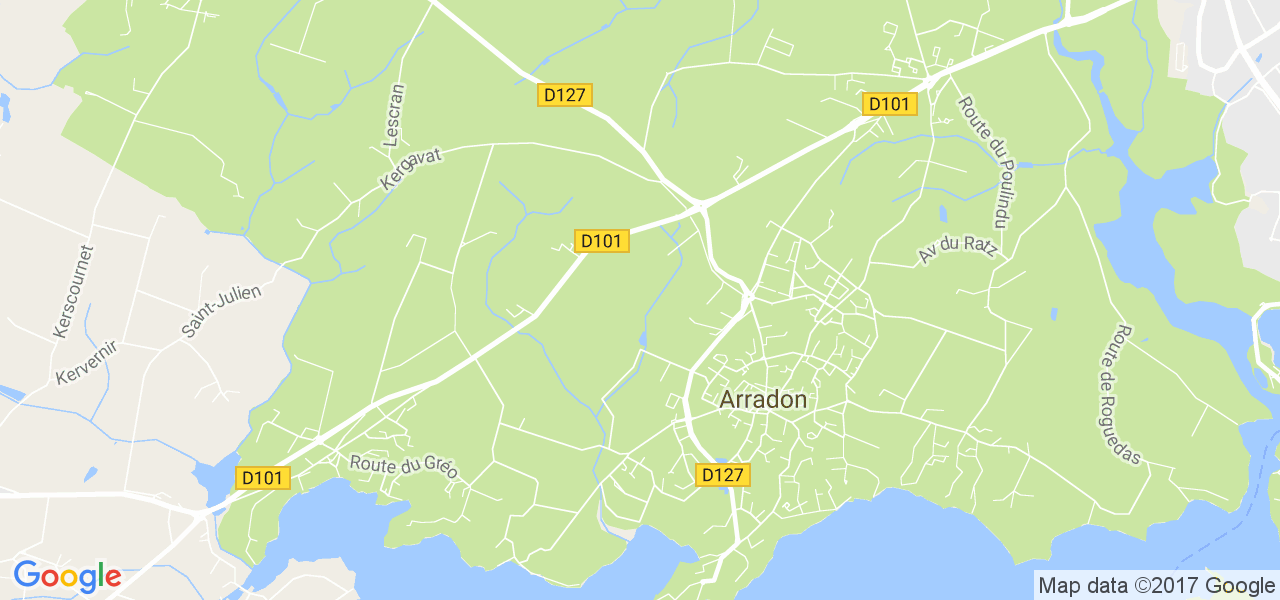 map de la ville de Arradon