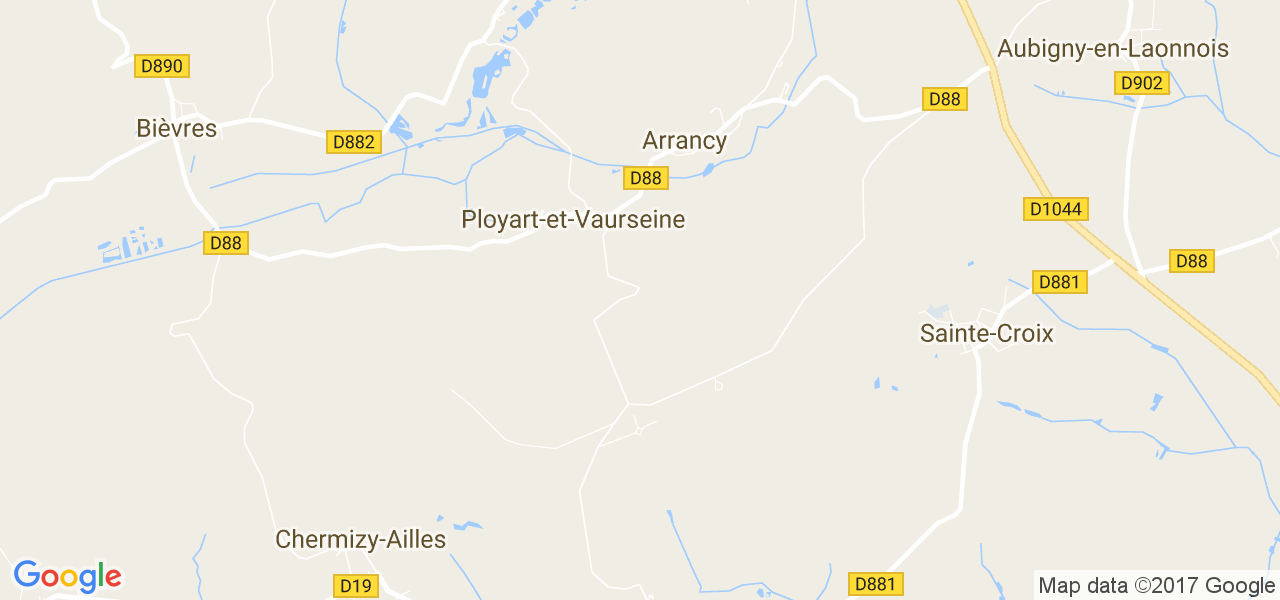 map de la ville de Arrancy