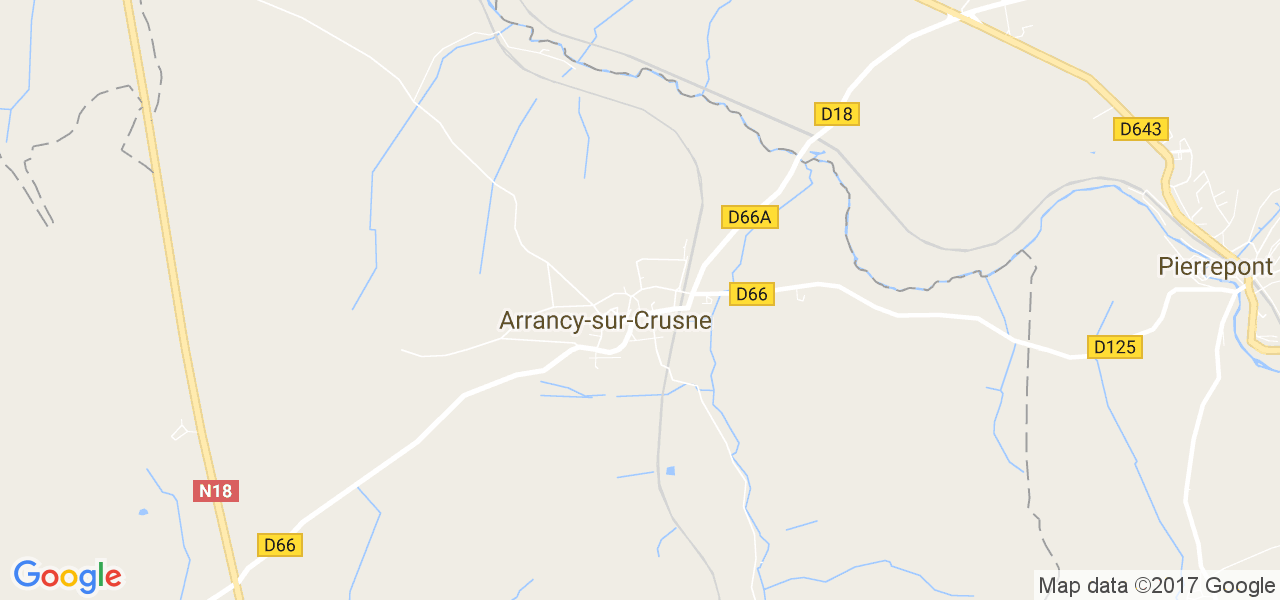 map de la ville de Arrancy-sur-Crusne