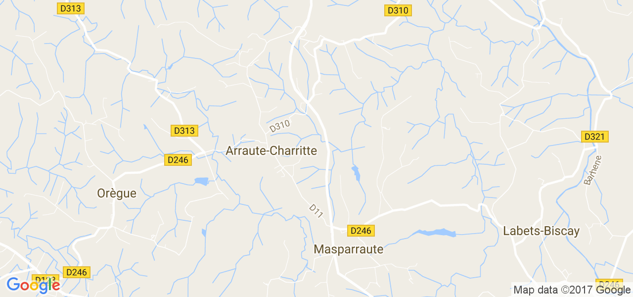 map de la ville de Arraute-Charritte