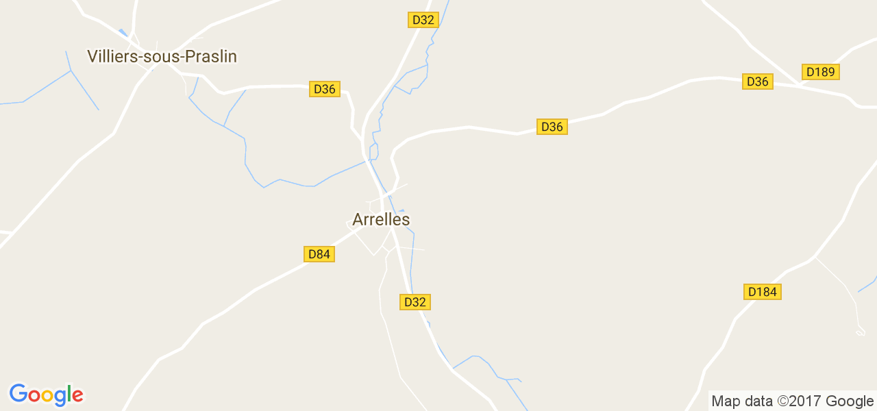 map de la ville de Arrelles