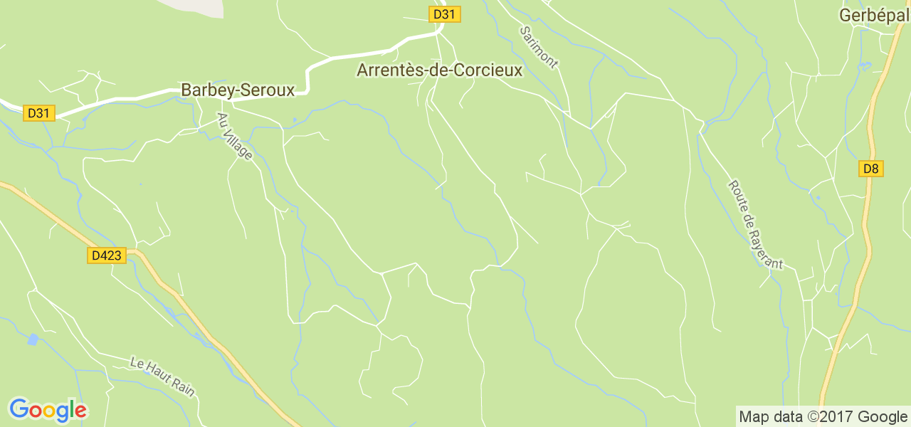 map de la ville de Arrentès-de-Corcieux