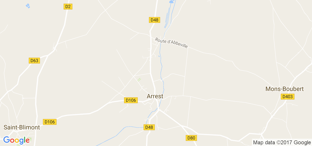 map de la ville de Arrest