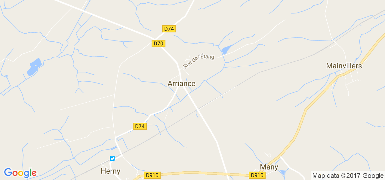 map de la ville de Arriance