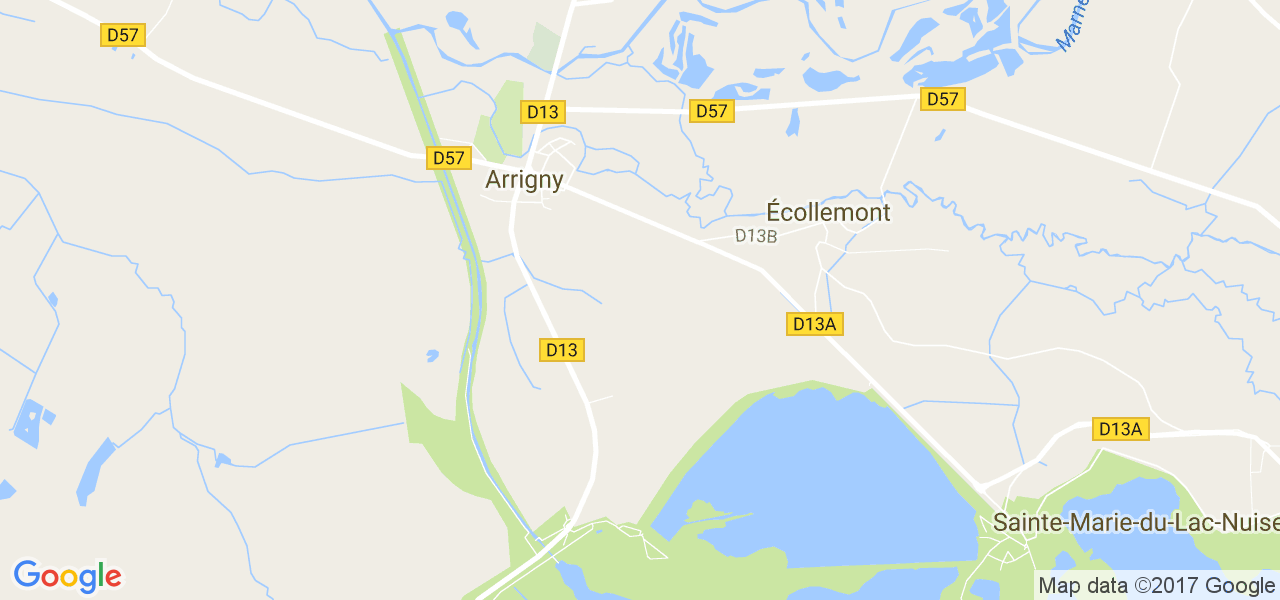 map de la ville de Arrigny