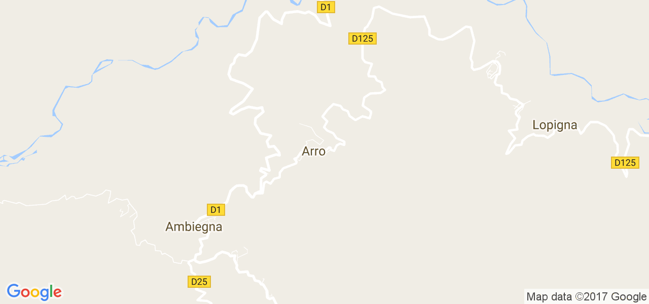 map de la ville de Arro