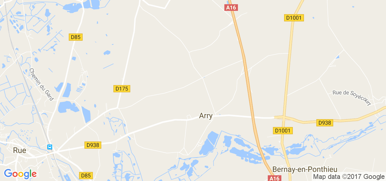 map de la ville de Arry