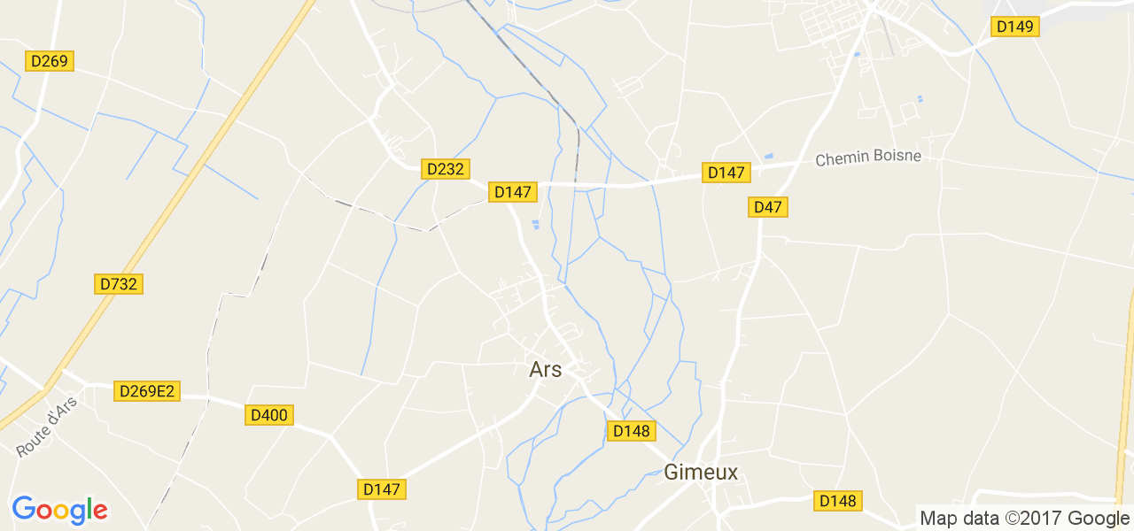 map de la ville de Ars