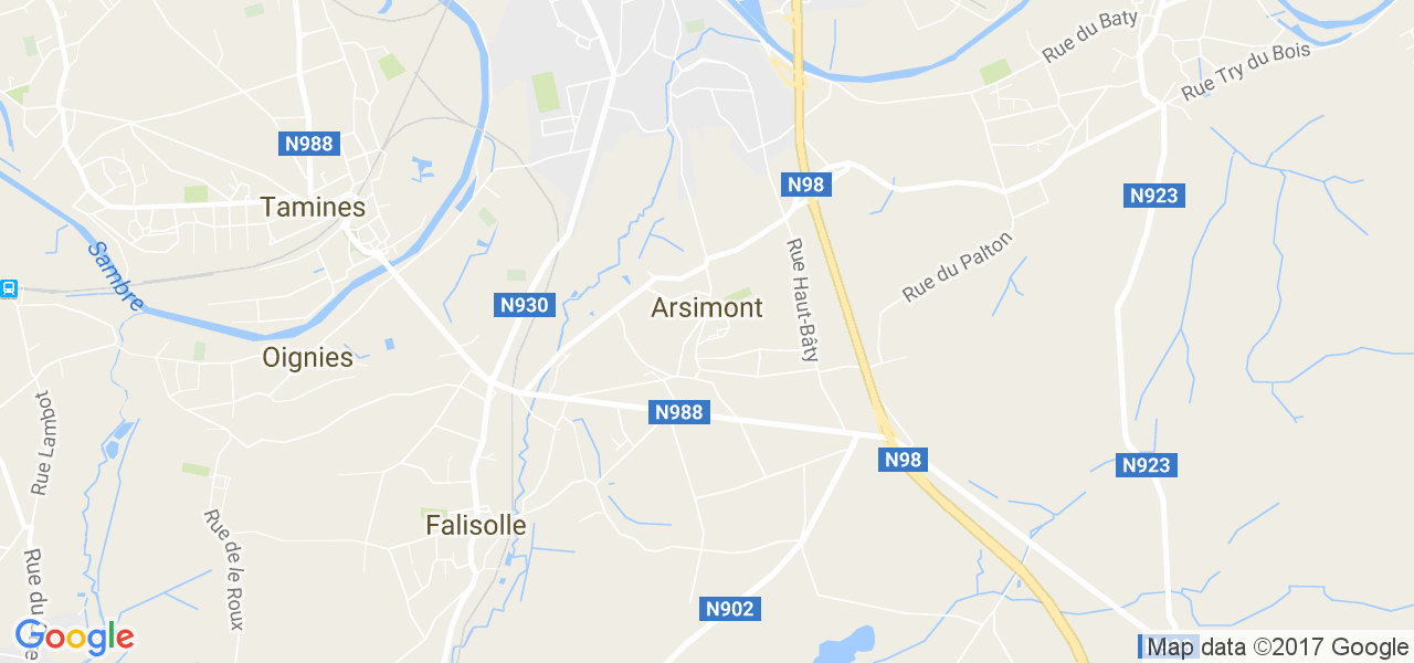 map de la ville de Arsimont