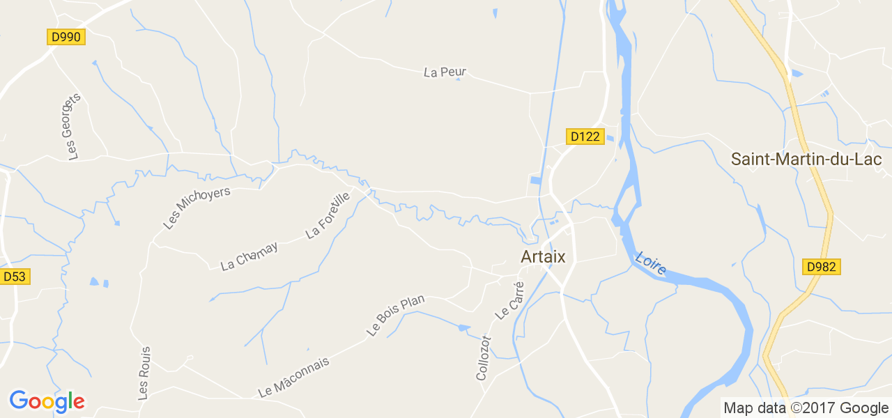 map de la ville de Artaix