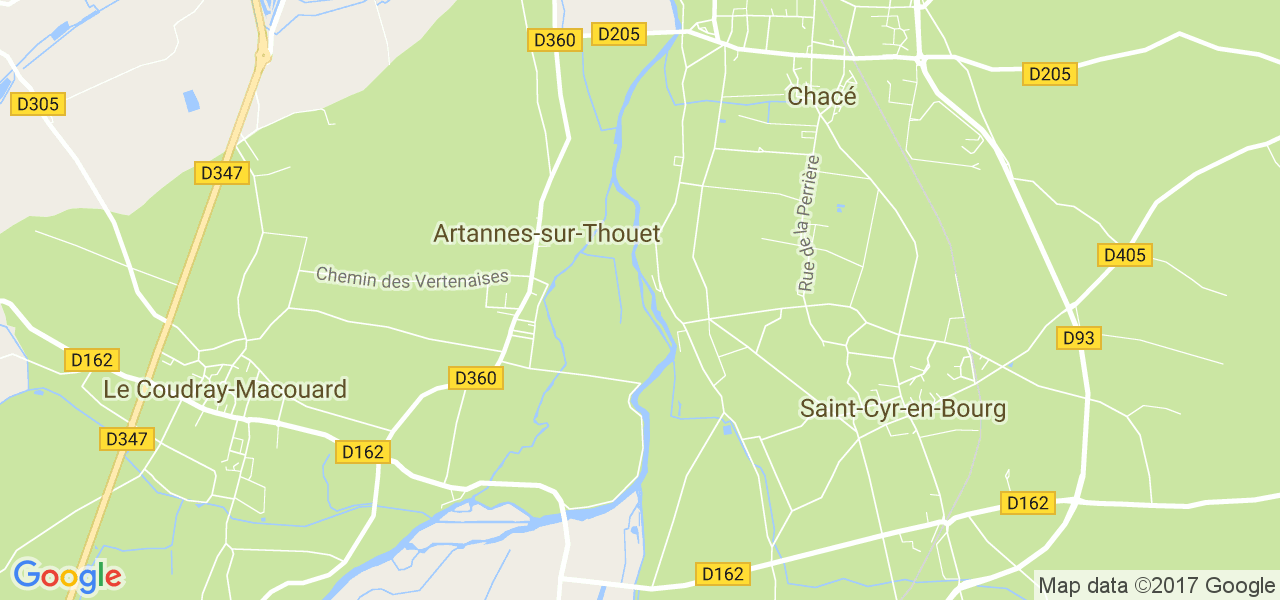 map de la ville de Artannes-sur-Thouet