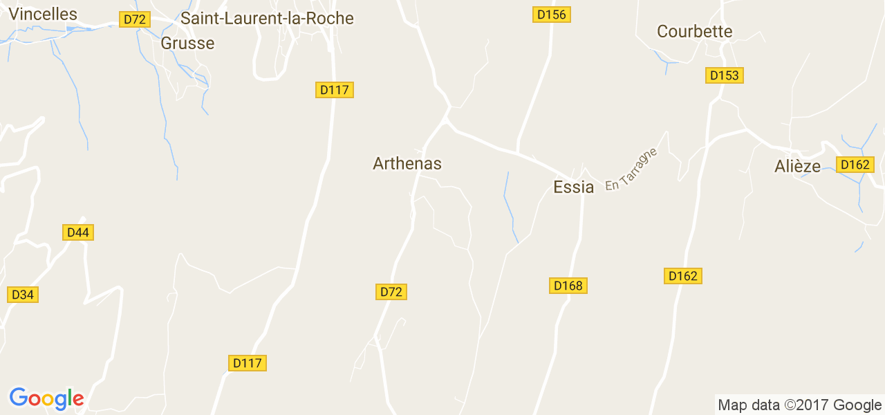 map de la ville de Arthenas