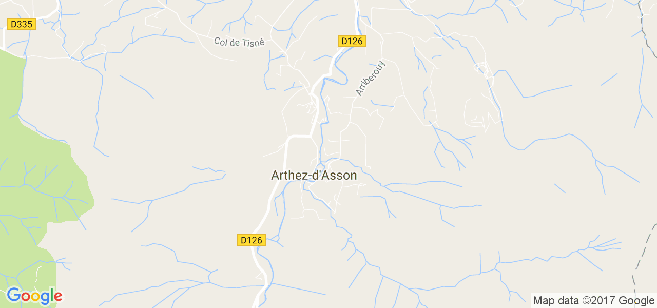 map de la ville de Arthez-d'Asson