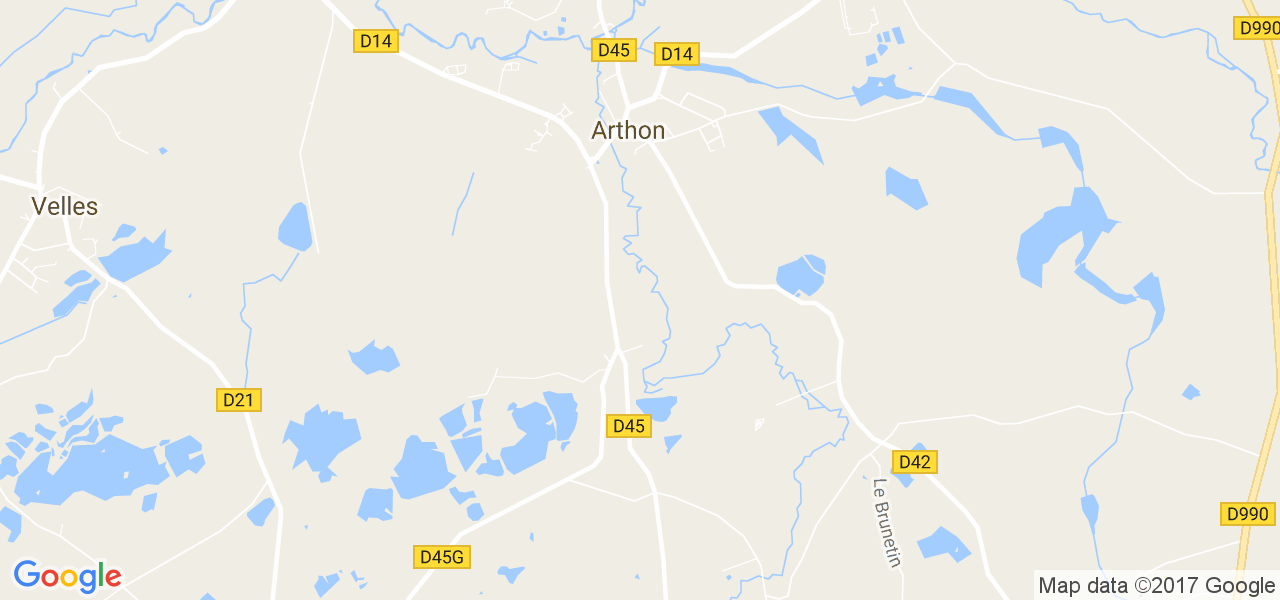 map de la ville de Arthon