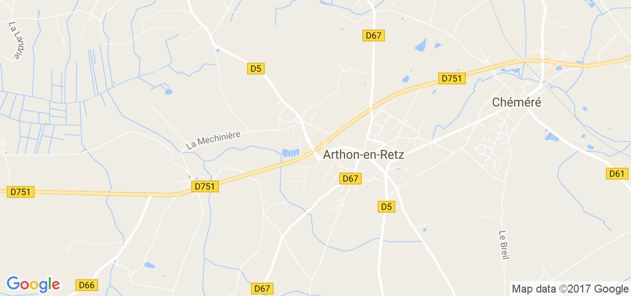 map de la ville de Arthon-en-Retz