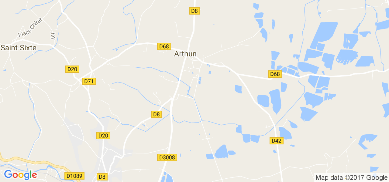 map de la ville de Arthun