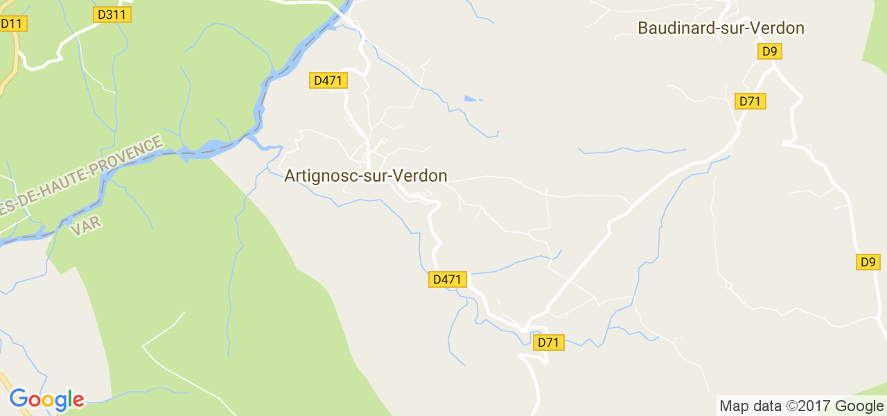 map de la ville de Artignosc-sur-Verdon