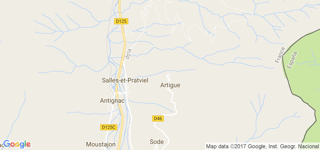 map de la ville de Artigue