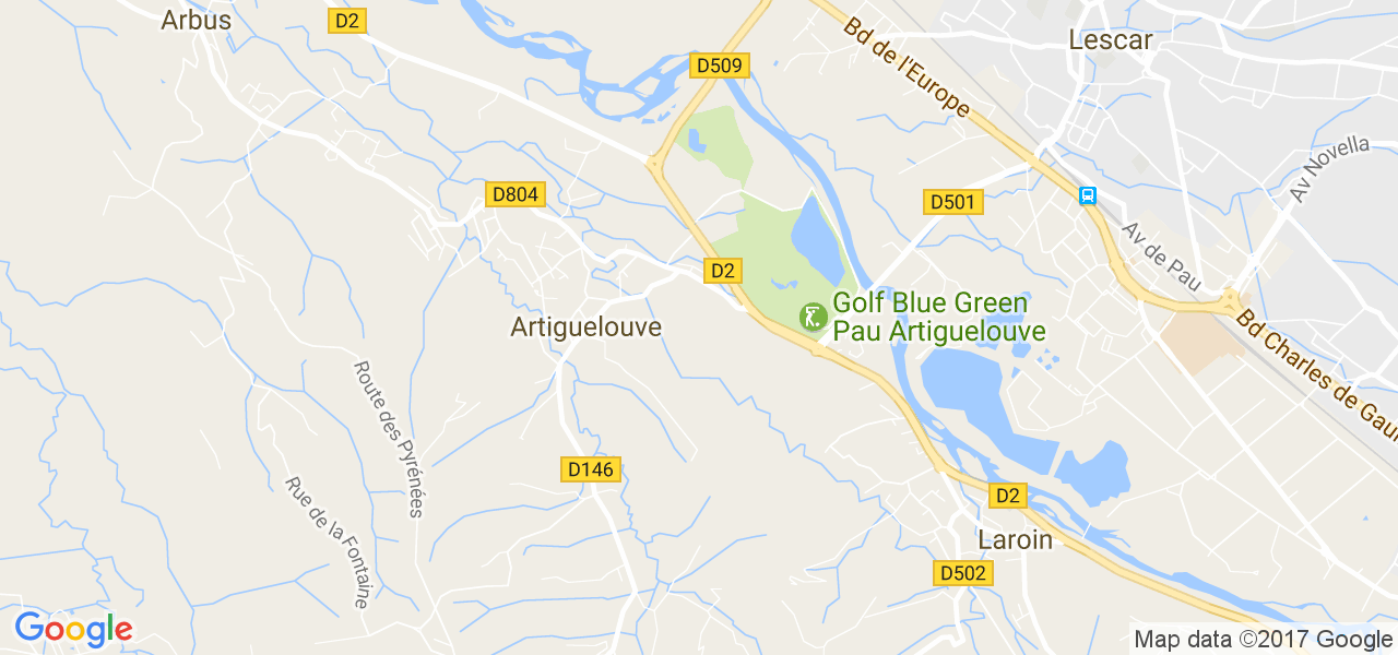 map de la ville de Artiguelouve