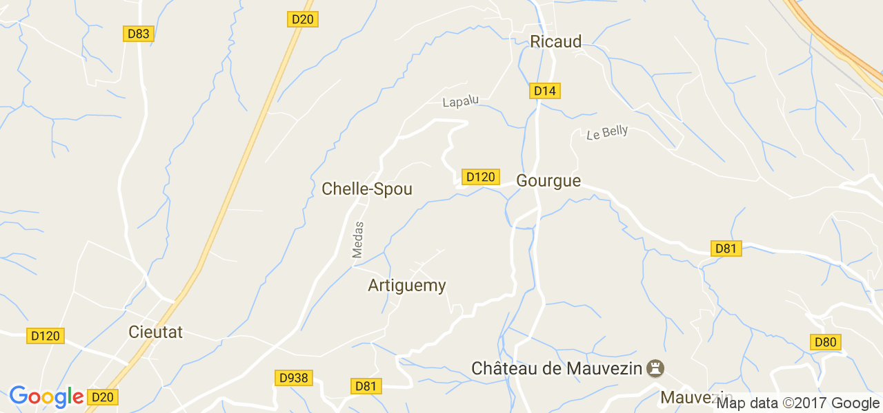 map de la ville de Artiguemy