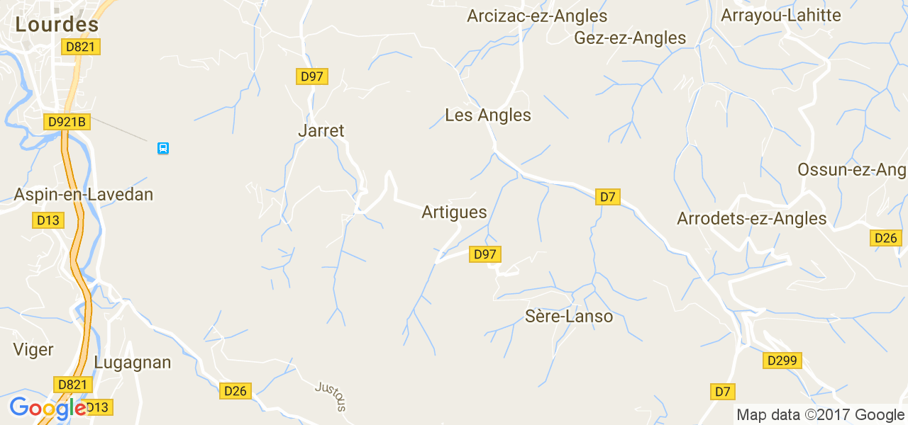 map de la ville de Artigues