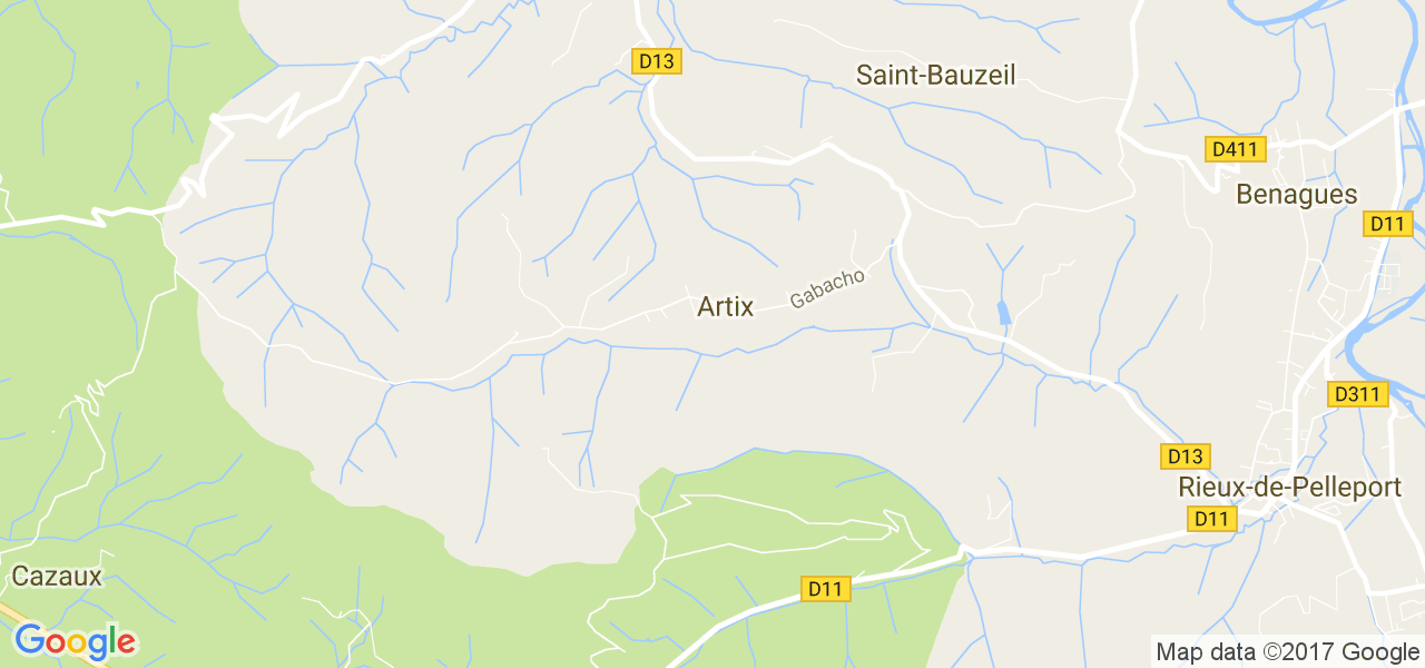 map de la ville de Artix