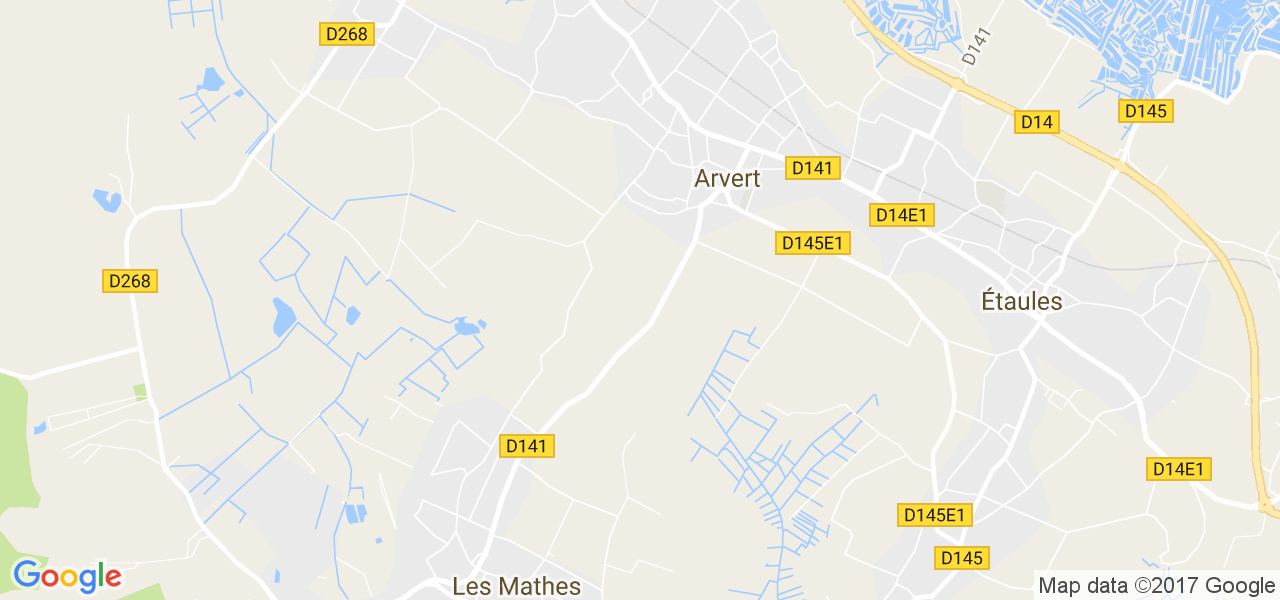 map de la ville de Arvert