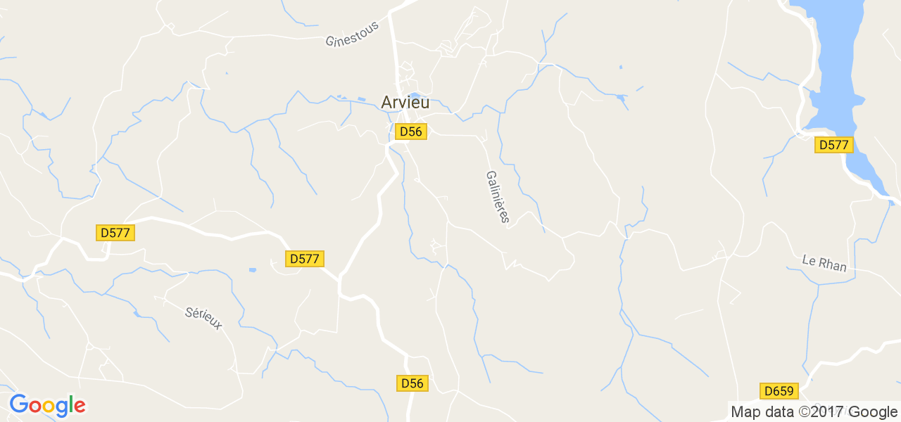 map de la ville de Arvieu