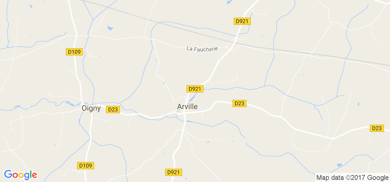 map de la ville de Arville