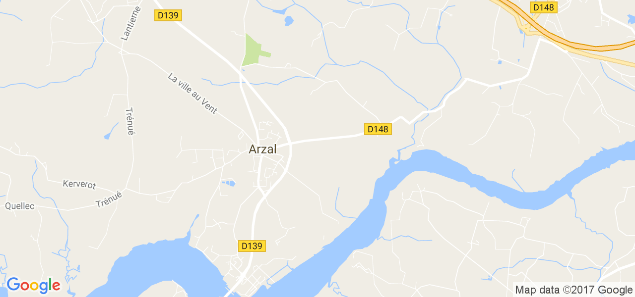 map de la ville de Arzal