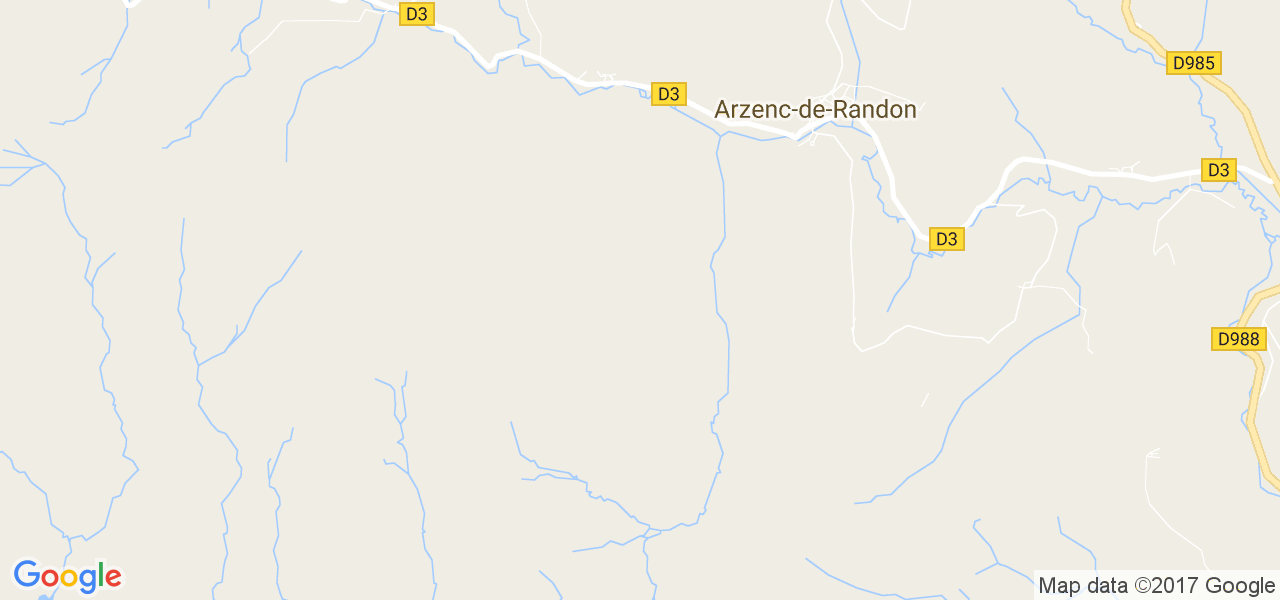 map de la ville de Arzenc-de-Randon